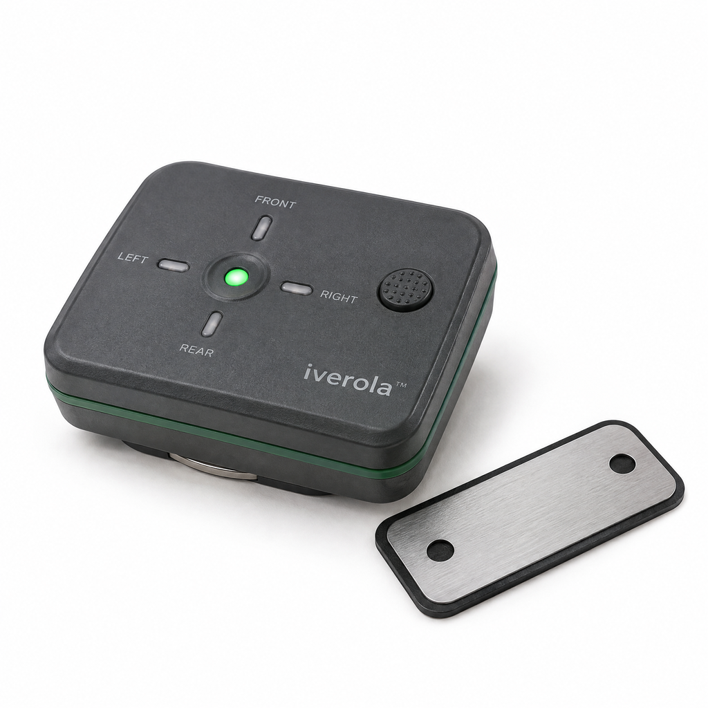 Iverola™ LevelMate Wireless RV Leveling System — Digital Dual-Axis Level Sensor with Bluetooth Connectivity, Real-Time Tilt Monitoring, LED Direction Indicators &amp; Magnetic Mounting for Campers, Travel Trailers and Motorhomes
