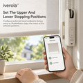 Iverola™ ShadeMotion Smart Roller Blind Motor — Rechargeable Bluetooth Window Shade Controller with Automatic Chain Drive, Adjustable Position Limits, Smartphone Scheduling &amp; Wireless Remote Control for Home Automation