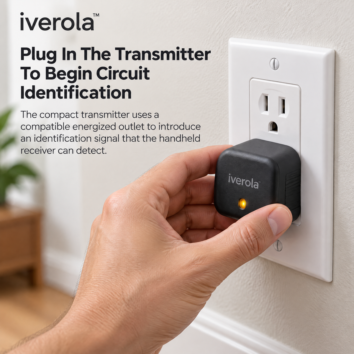 Iverola™ BreakerScout Digital Circuit Breaker Finder Kit — Electronic Outlet-to-Breaker Identifier with Plug-In Signal Transmitter, Handheld Circuit Scanner, Audible Detection &amp; USB-C Rechargeable Receiver for Home Electrical Troubleshooting